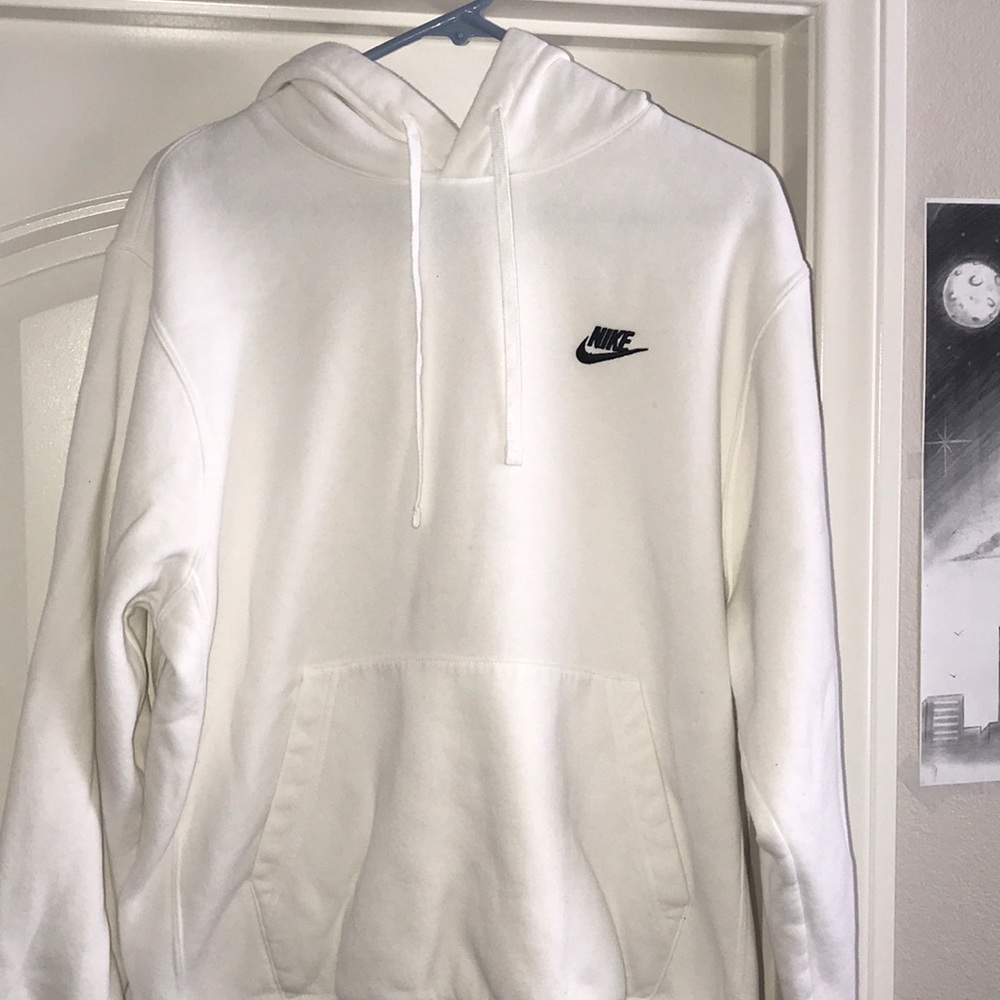 White Nike Pull Over Sweater